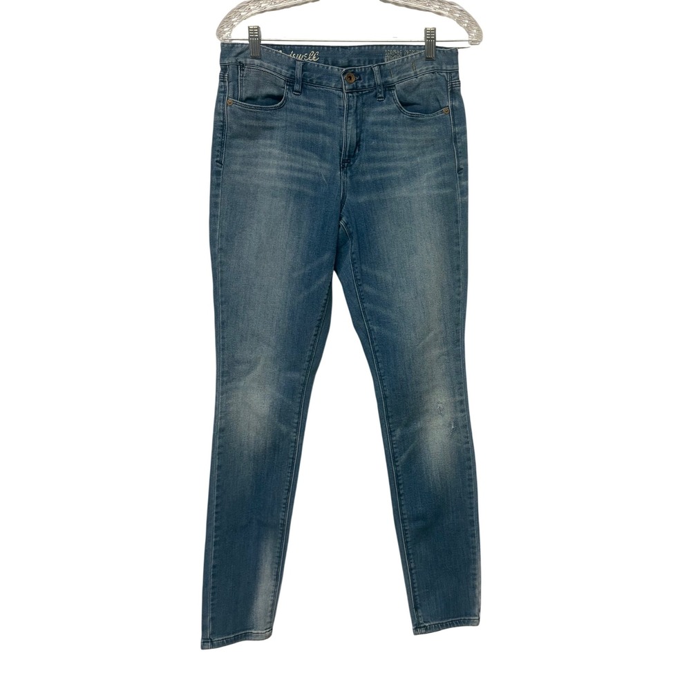 Madewell High Riser Skinny Jeans Medium Wash Blue Denim 29x32 High Waist Womens